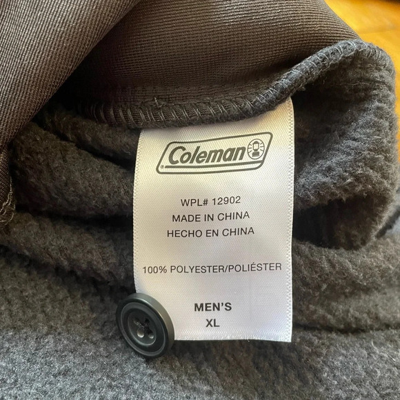 Coleman Shacket Button Down Shirt Mens Size XL Grey Lightweight Jacket Soft Rib - Picture 9 of 9